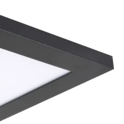 Lindby LED-paneeli Enhife, musta, 30 x 30 cm, metalli, 4 000K