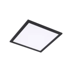 Lindby LED-paneeli Enhife, musta, 30 x 30 cm, metalli, 4 000K