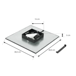 Lindby LED-paneeli Lamin, musta, 40 cm, CCT, himmennettävä, kaukosäädin