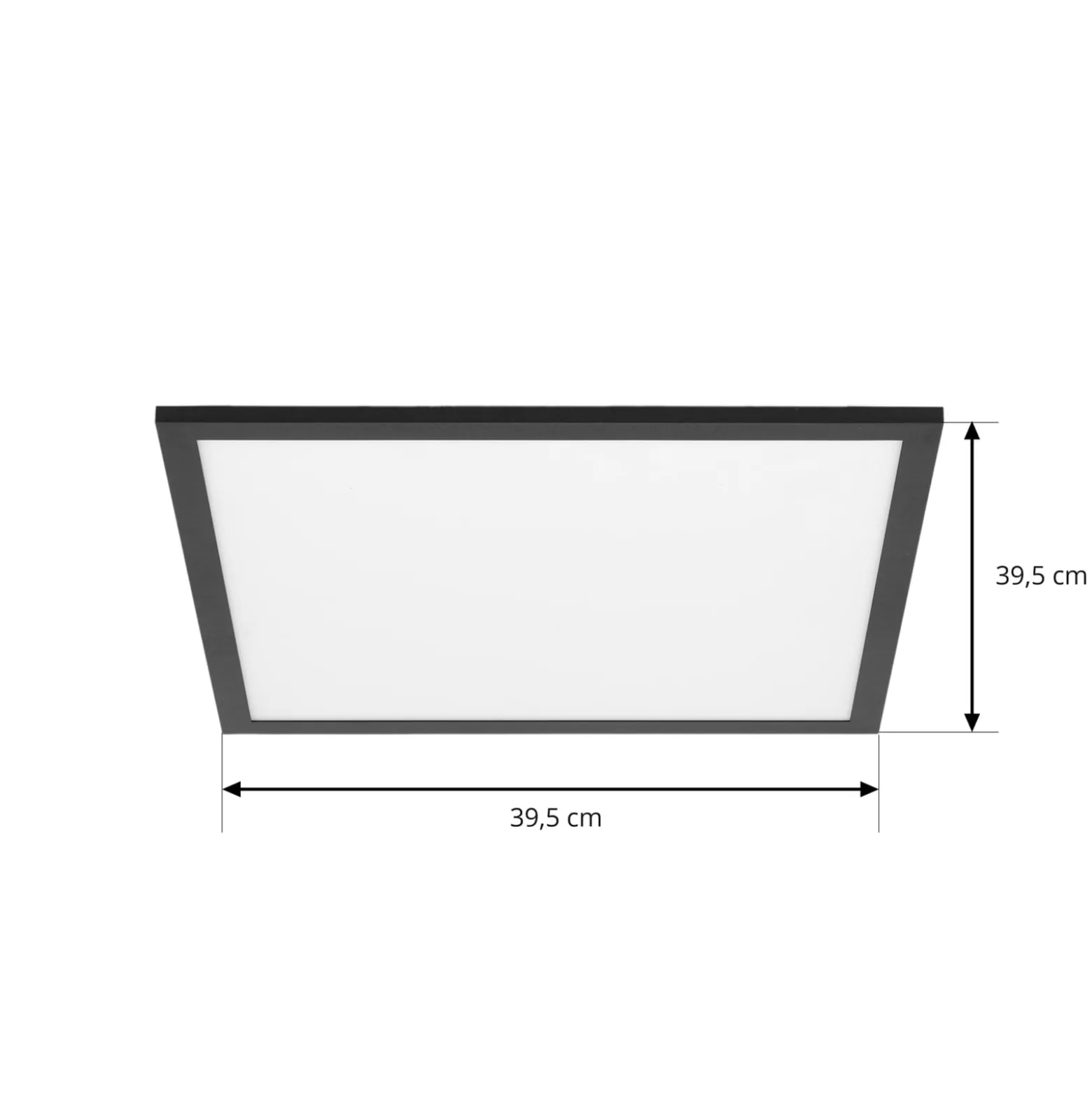 Lindby LED-paneeli Lamin, musta, 40 cm, CCT, himmennettävä, kaukosäädin