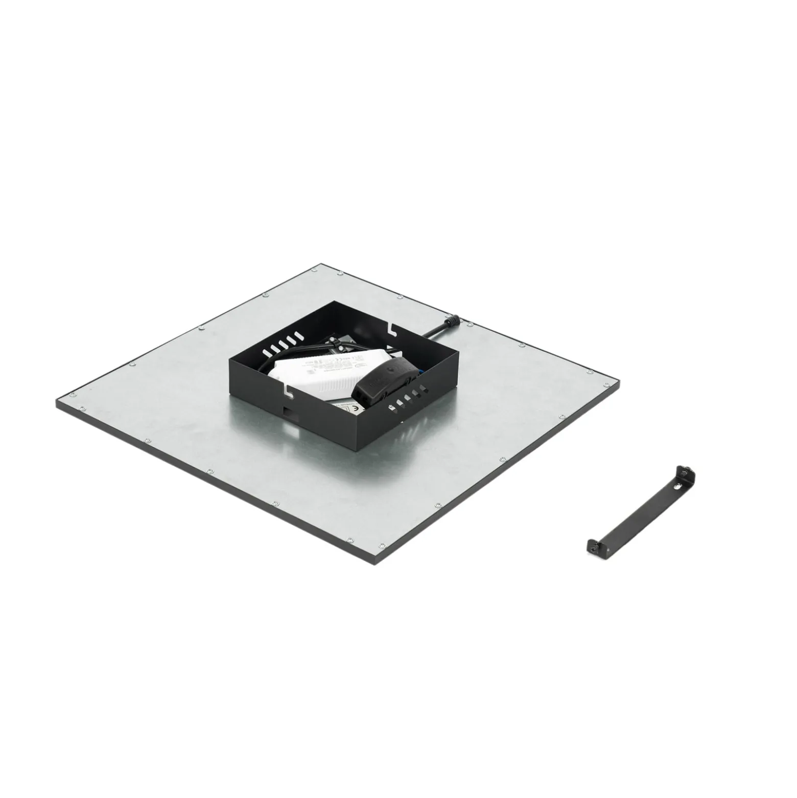 Lindby LED-paneeli Lamin, musta, 40 cm, CCT, himmennettävä, kaukosäädin