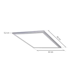 Lindby LED-paneeli Livel, CCT, 62 cm x 62 cm, kaukosäädin