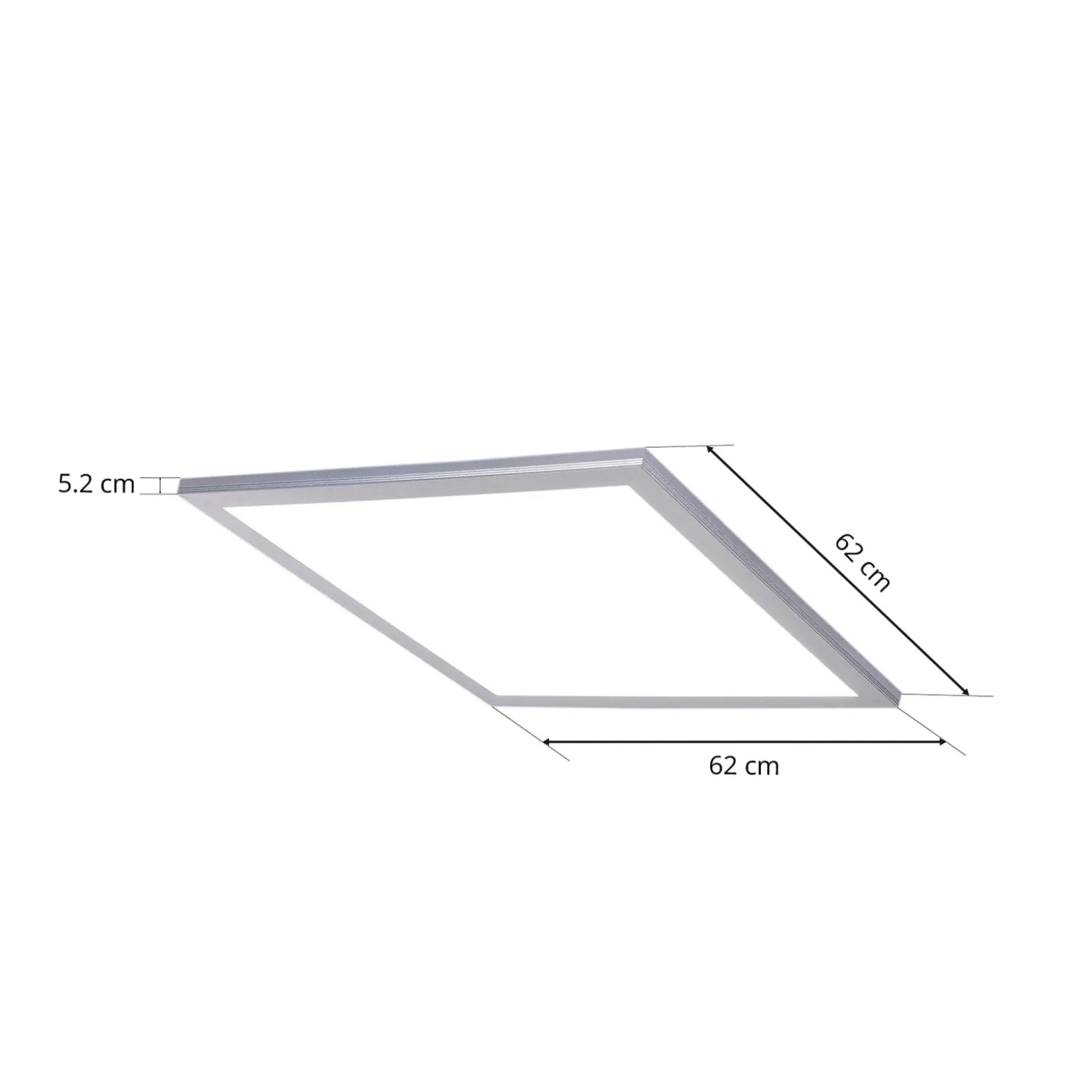 Lindby LED-paneeli Livel, CCT, 62 cm x 62 cm, kaukosäädin