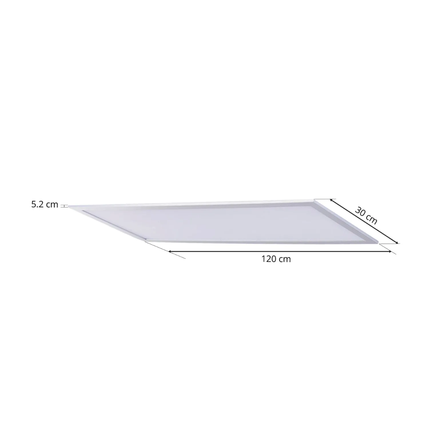 Lindby LED-paneeli Livel, 4000K, 120cm x 30cm, hopea, metallia