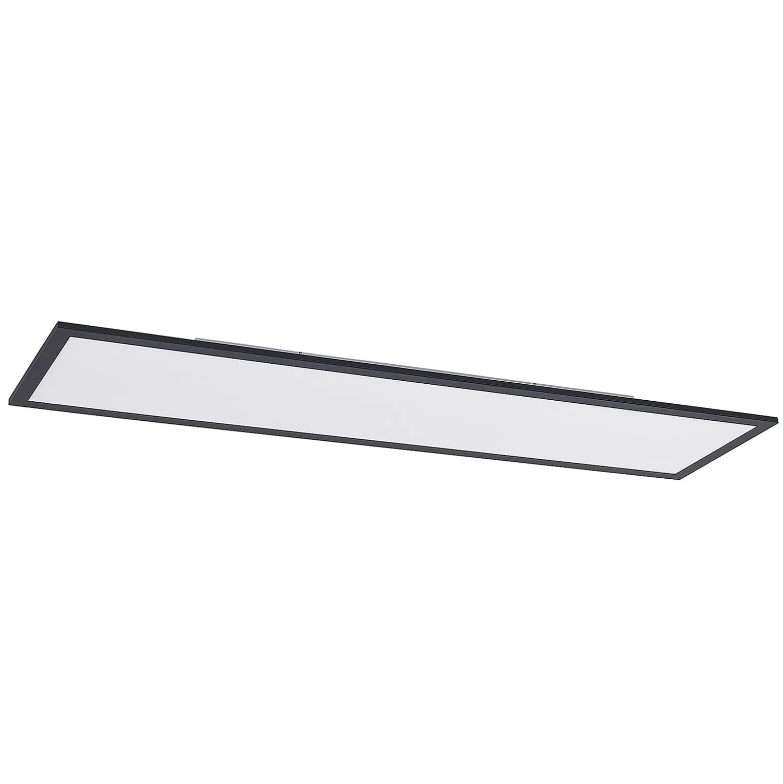 Lindby LED-paneeli Nelios, 120 x 30 cm, 4000K, musta, metallia