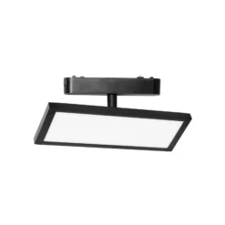 Lindby LED-paneeli 48V Lumaro, musta, alumiini, pituus 20cm, himmennettävä
