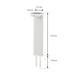 Lindby LED-pollarivalaisin Eleazar, valkoinen, alumiini, anturi