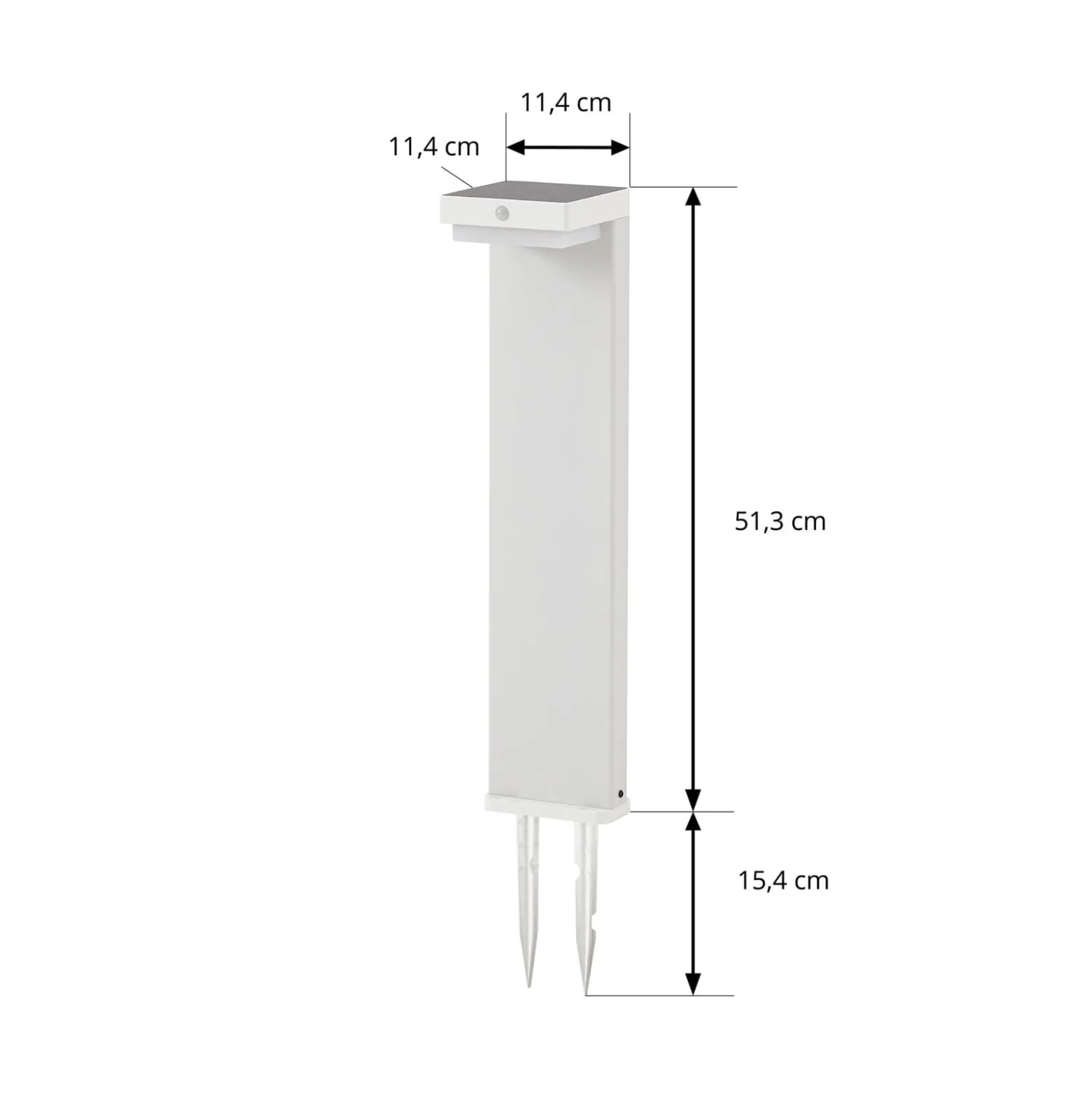 Lindby LED-pollarivalaisin Eleazar, valkoinen, alumiini, anturi