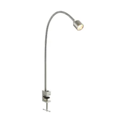Lindby LED-puristinvalaisin Hanilo, korkeus 80 cm, nikkeliä, metallia