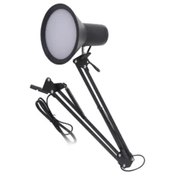 Lindby LED-puristinvalaisin Undra, musta, metalli, säädettävä