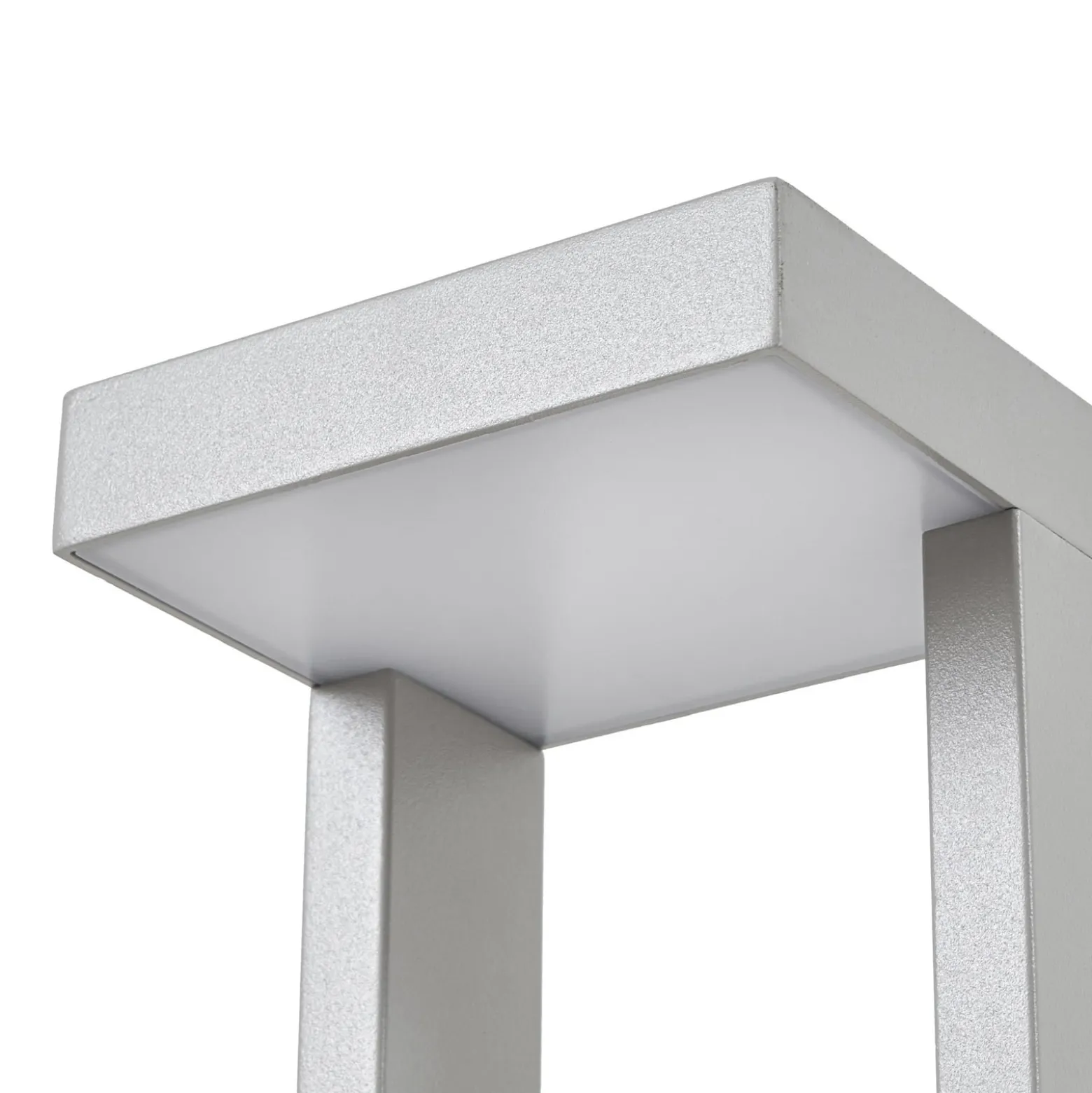 Lindby LED-pylväsvalaisin Lonete, kiviharmaa, korkeus 65 cm, IP65