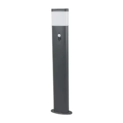 Lindby LED-pylväsvalaisin Obri, 80 cm, antrasiitti, anturi