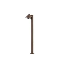 Lindby LED-pylväsvalaisin Soran, ruskea, 100 cm, metalli, IP44