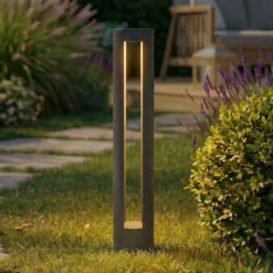 Lindby LED-pylväsvalaisin Soriq, antrasiitti, korkeus 75 cm, IP54
