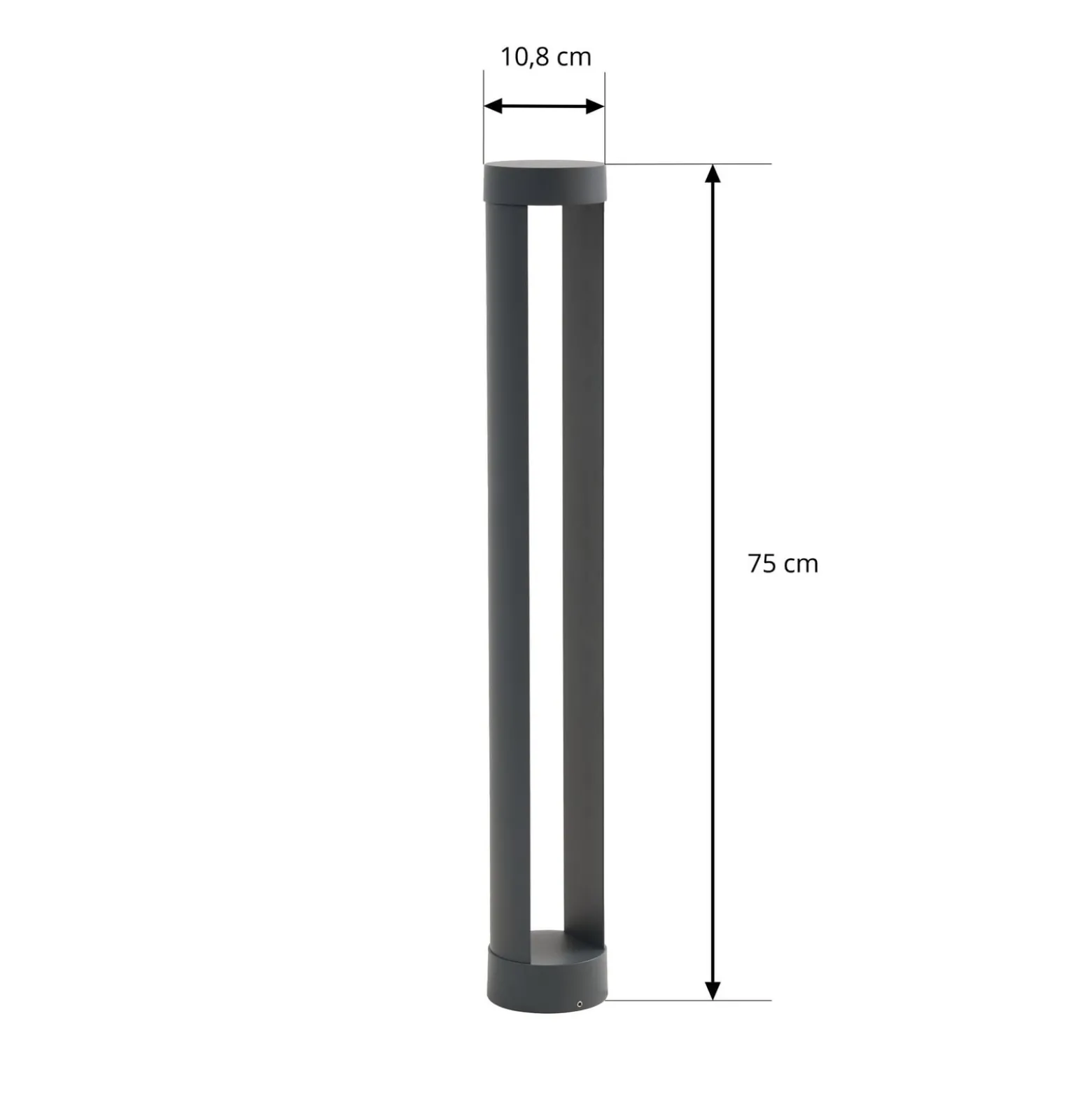 Lindby LED-pylväsvalaisin Soriq, antrasiitti, korkeus 75 cm, IP54