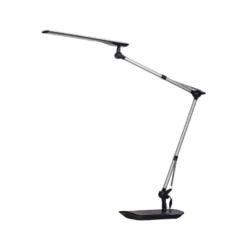 Lindby LED-pöytävalaisin Felipe, musta, kiinnitettävä jalka