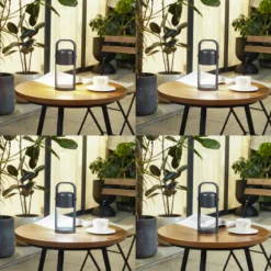 Lindby LED-pöytävalaisin Kalevi, musta, alumiini, CCT