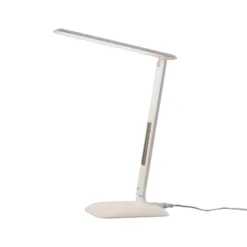 Lindby LED-pöytävalaisin Ludmilla, korkeus 34 cm, valkoinen, display