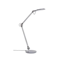 Lindby LED-pöytävalaisin Nyxaris, harmaa, metalli, CCT, 50 cm