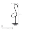 Lindby LED-pöytävalaisin Pajaro, 49cm, musta, alumiinia, flamingo