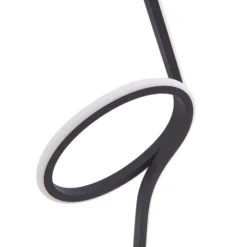 Lindby LED-pöytävalaisin Pajaro, 49cm, musta, alumiinia, flamingo