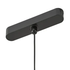 Lindby LED-riippuvalaisin Lumaro, musta, 27 cm, 48 V, himmennettävä