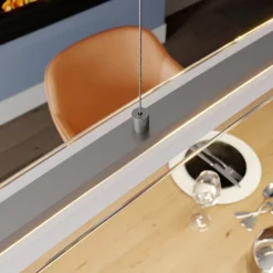 Lindby LED-riippuvalaisin Manon, korkeussäädettävä, harmaa, metalli