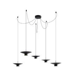 Lindby LED-riippuvalaisin Norvind, 10-lamppuinen, musta, himmennettävä.