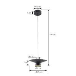 Lindby LED-riippuvalaisin Norvind, 2-lamppuinen, musta, metalli
