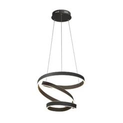 Lindby LED-riippuvalaisin Olada, musta, metalli, Ø 51cm
