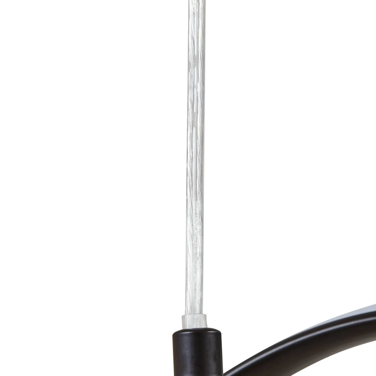 Lindby LED-riippuvalaisin Spiraali, musta, puuta, pituus 95 cm