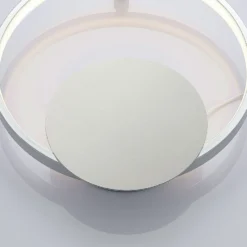 Lindby LED-seinävalaisin Anays, Ø 32 cm, kromi/kirkas, muovia