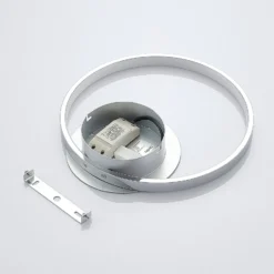 Lindby LED-seinävalaisin Anays, Ø 32 cm, kromi/kirkas, muovia