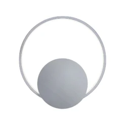 Lindby LED-seinävalaisin Anays, Ø 32 cm, kromi/kirkas, muovia