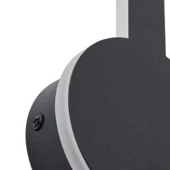 Lindby LED-seinävalaisin Borian, musta, alumiini, 40 cm