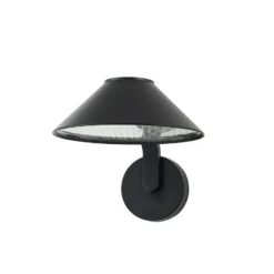 Lindby LED-seinävalaisin Capelo, musta, metalli, Ø20cm