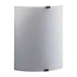 Lindby LED-seinävalaisin Helmi, korkeus 21 cm, lasi, puoliympyrän muotoinen