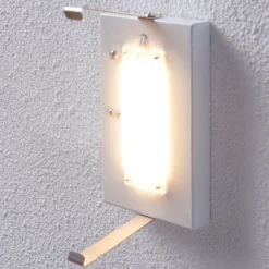 Lindby LED-seinävalaisin Helmi, korkeus 21 cm, lasi, puoliympyrän muotoinen