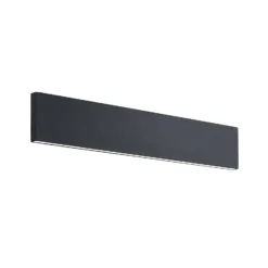 Lindby LED-seinävalaisin Ignazia, 47cm, musta, metalli, ylös/alasvalo
