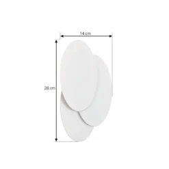 Lindby LED-seinävalaisin Kolme, valkoinen, muovia, 28 cm