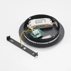 Lindby LED-seinävalaisin Peetu, Ø 25 cm, liuskekivi, himmennettävä