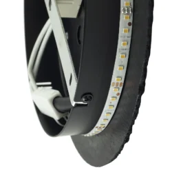 Lindby LED-seinävalaisin Peetu, Ø 25 cm, liuskekivi, himmennettävä