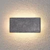 Lindby LED-seinävalaisin Peetu, 22 cm pitkä, liuskekivi, himmennettävä