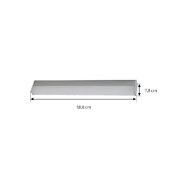 Lindby LED-seinävalaisin Philippa, kulmikas, 59 cm, alumiinivärinen, IP44