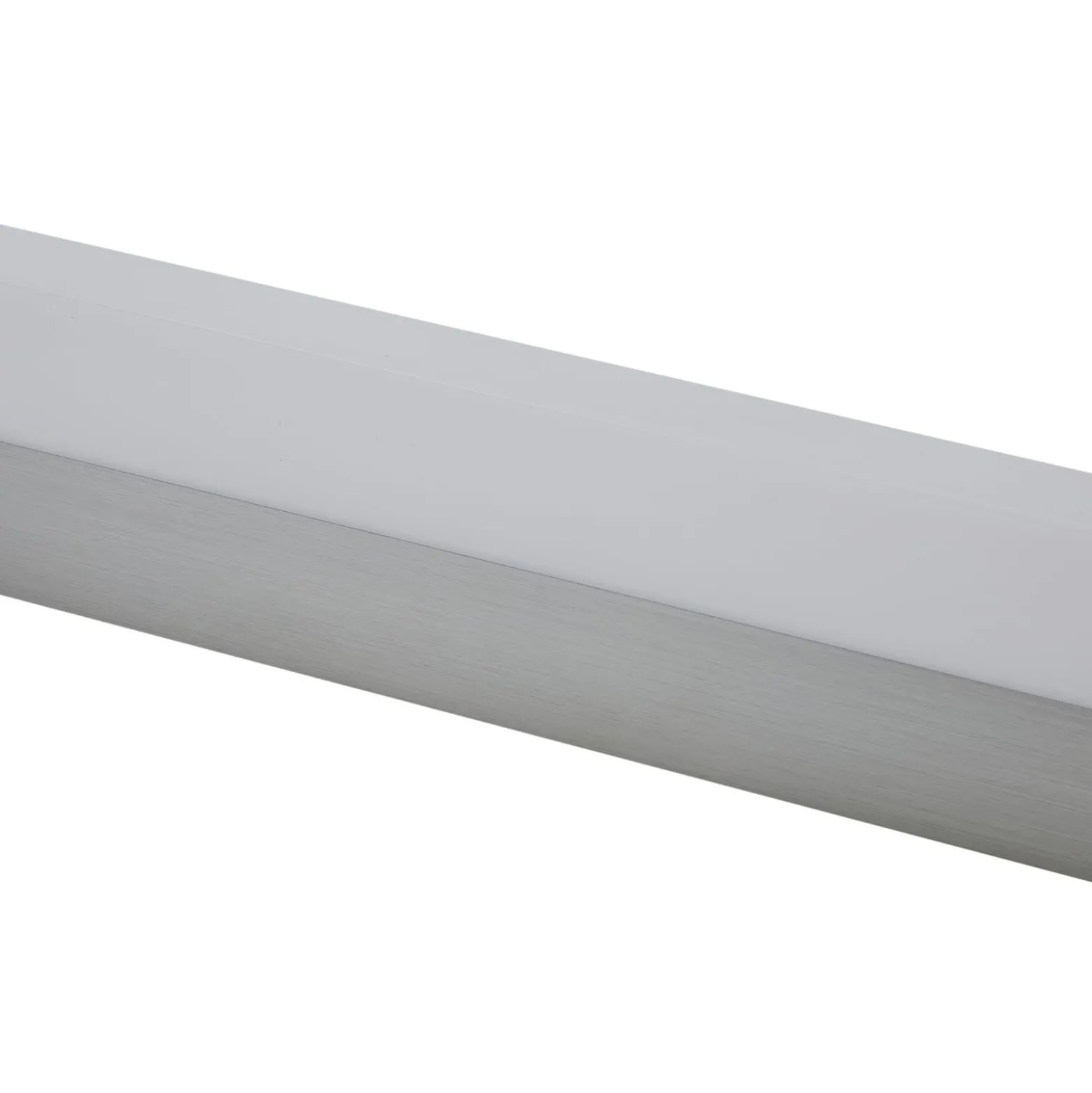 Lindby LED-seinävalaisin Philippa, kulmikas, 59 cm, alumiinivärinen, IP44