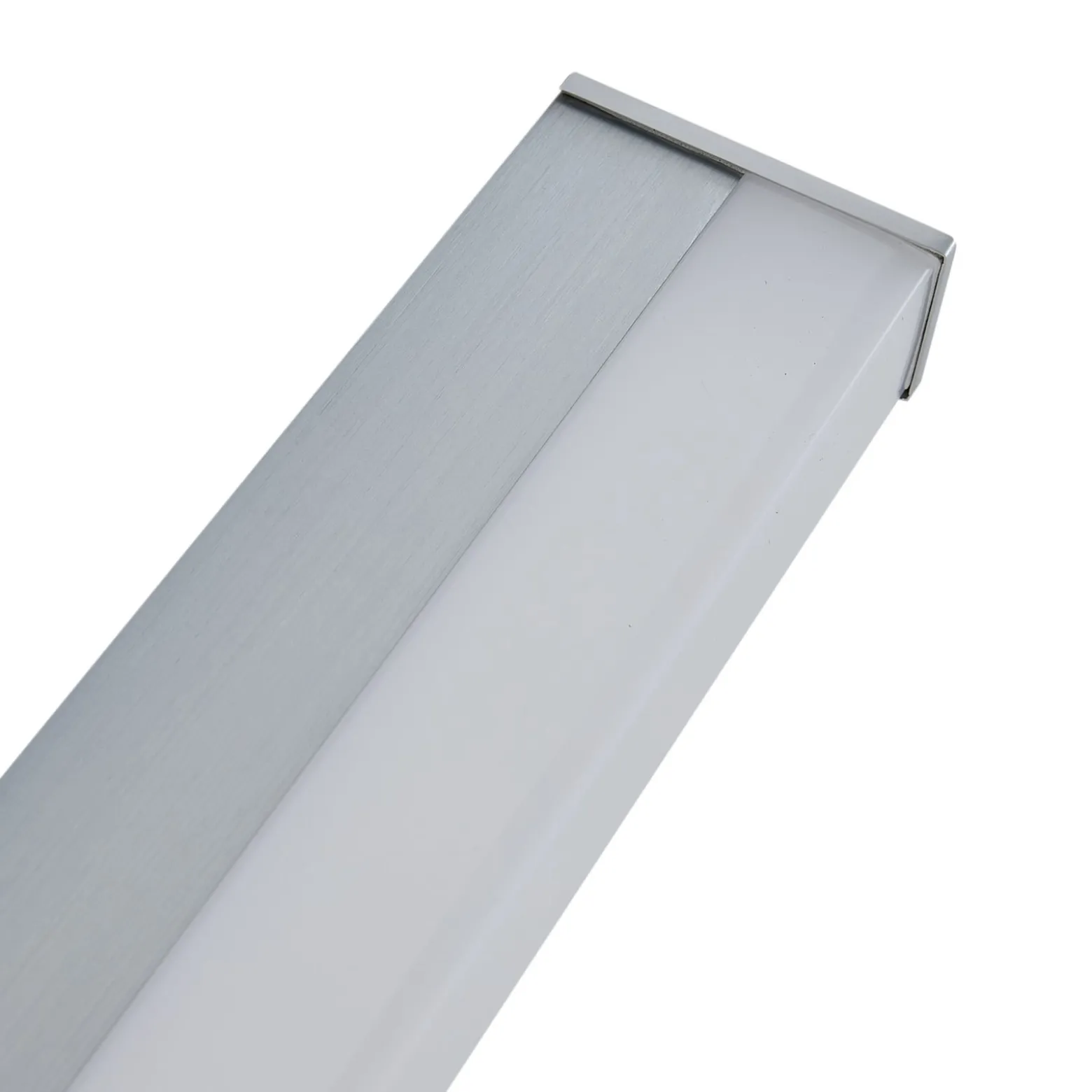 Lindby LED-seinävalaisin Philippa, kulmikas, 59 cm, alumiinivärinen, IP44