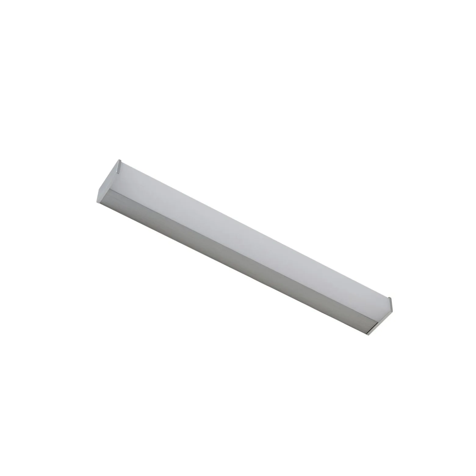 Lindby LED-seinävalaisin Philippa, kulmikas, 59 cm, alumiinivärinen, IP44