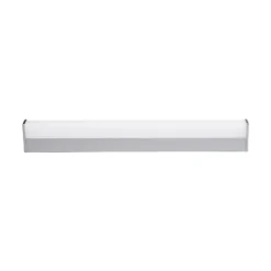 Lindby LED-seinävalaisin Philippa, kulmikas, 59 cm, kromi, IP44