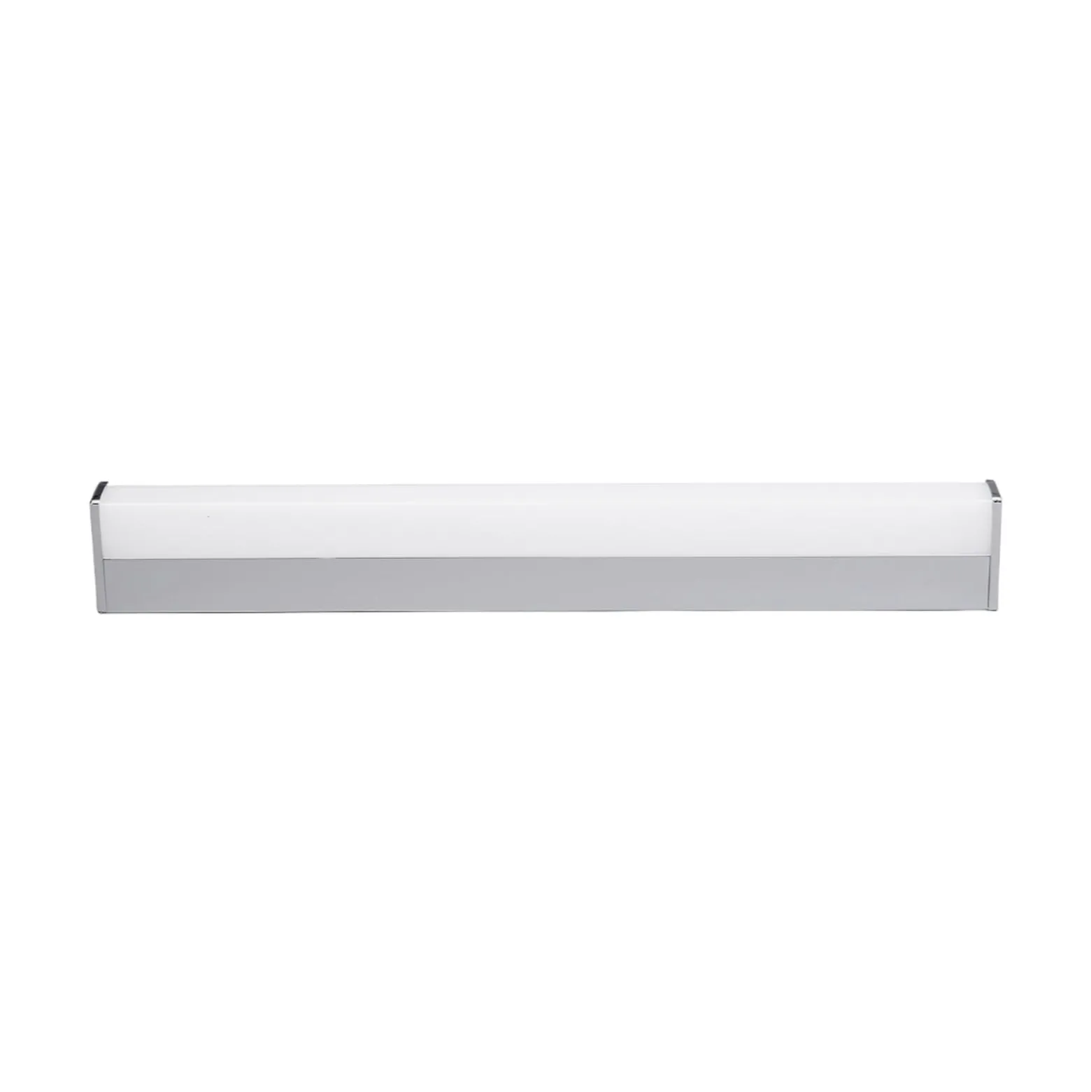 Lindby LED-seinävalaisin Philippa, kulmikas, 59 cm, kromi, IP44