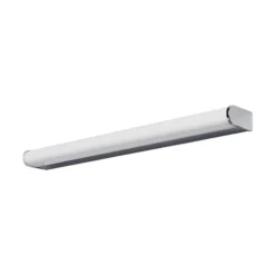Lindby LED-seinävalaisin Philippa, pyöreä, 58cm, kromi, IP44